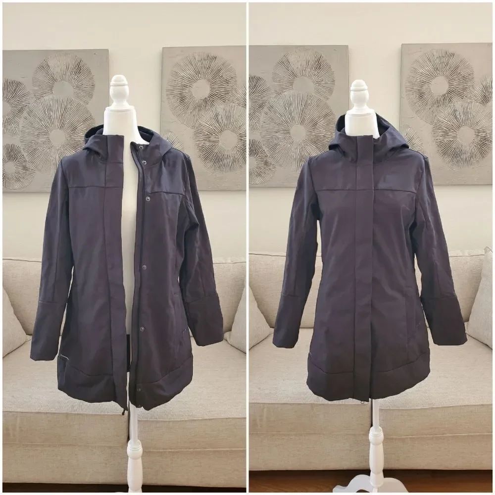 Champion Fleece Lined VentureDry Lightweight Hooded Coat Sz Med